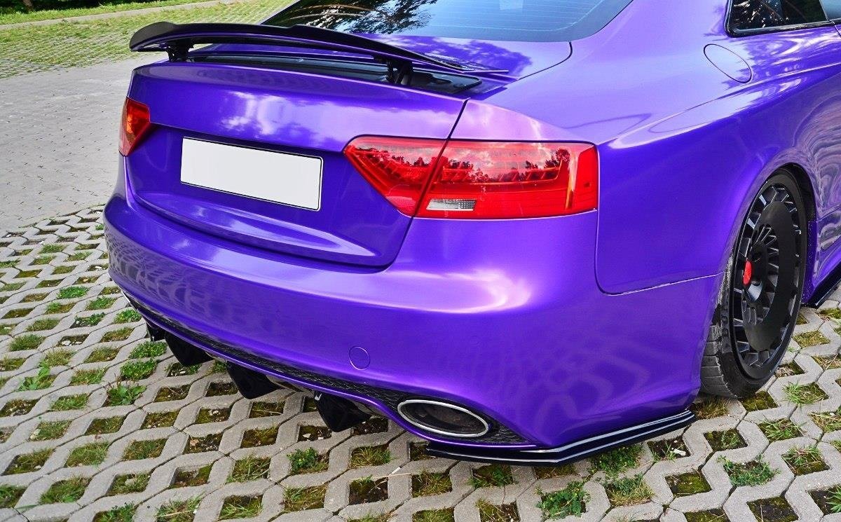 Diffusor Heck Ansatz für Audi RS5 8T / 8T FL schwarz matt