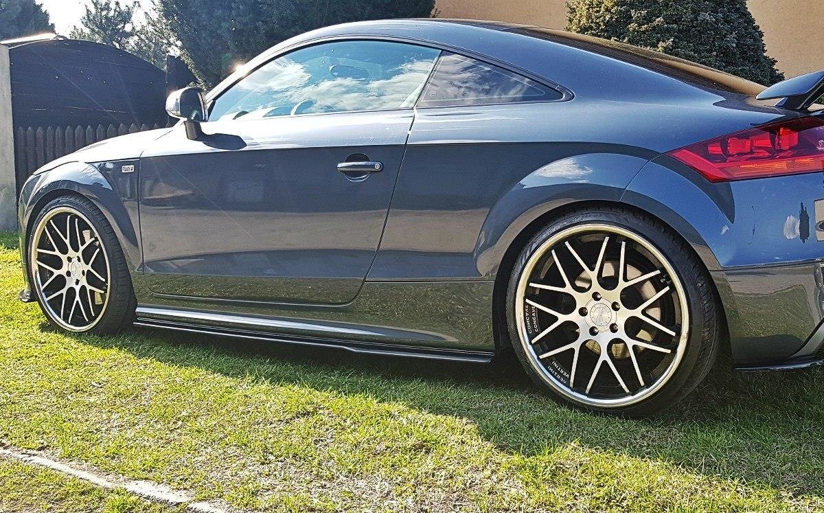 Seitenschweller Ansatz für Audi TT S / TT S-Line 8J  schwarz matt