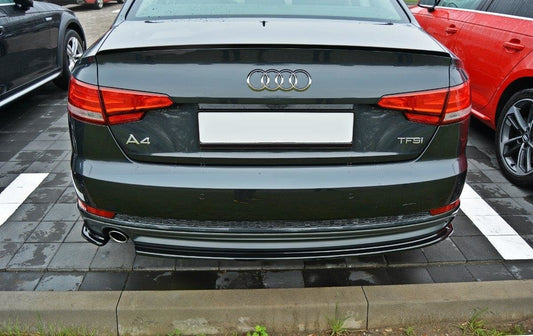 Spoiler CAP für Audi A4 S-Line B9 Limousine schwarz matt