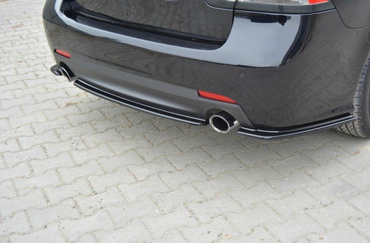 Mittlerer Diffusor Heck Ansatz für Saab 9-3 Aero Mk2 Facelift schwarz Hochglanz
