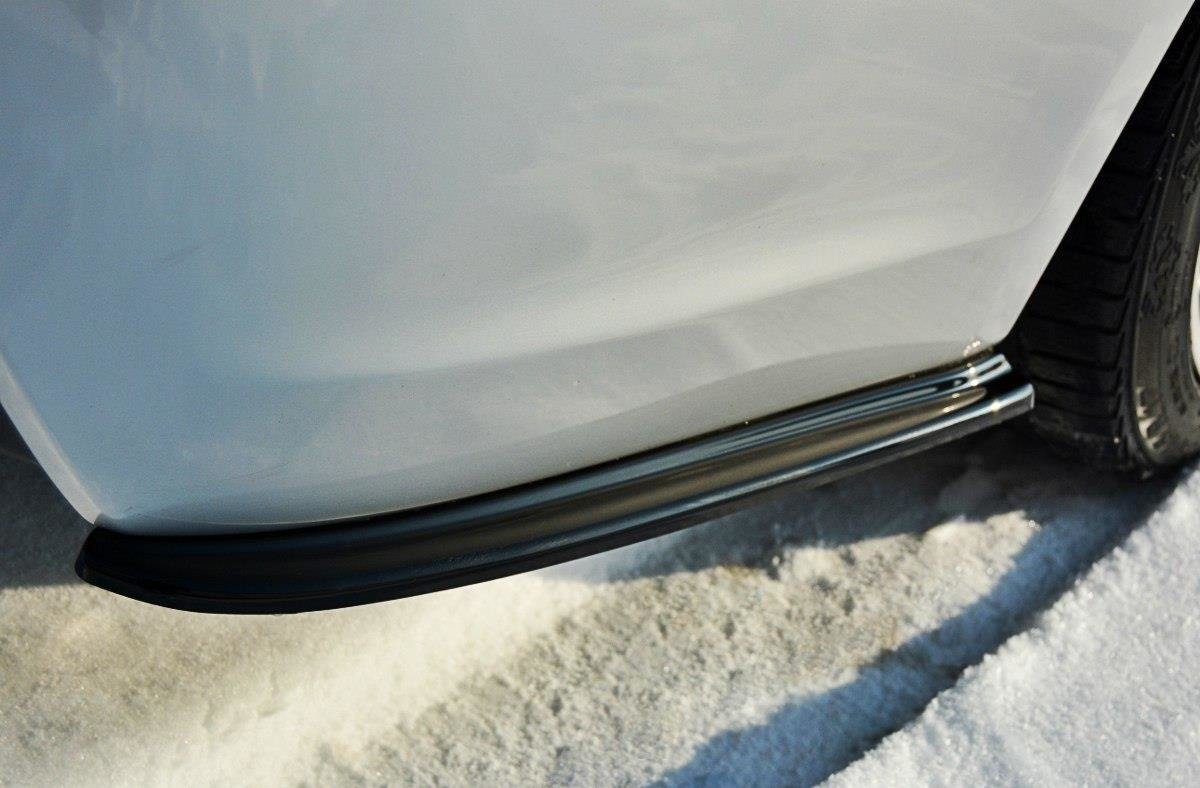 Heck Ansatz Flaps Diffusor für BMW 3er E90 M Paket schwarz matt
