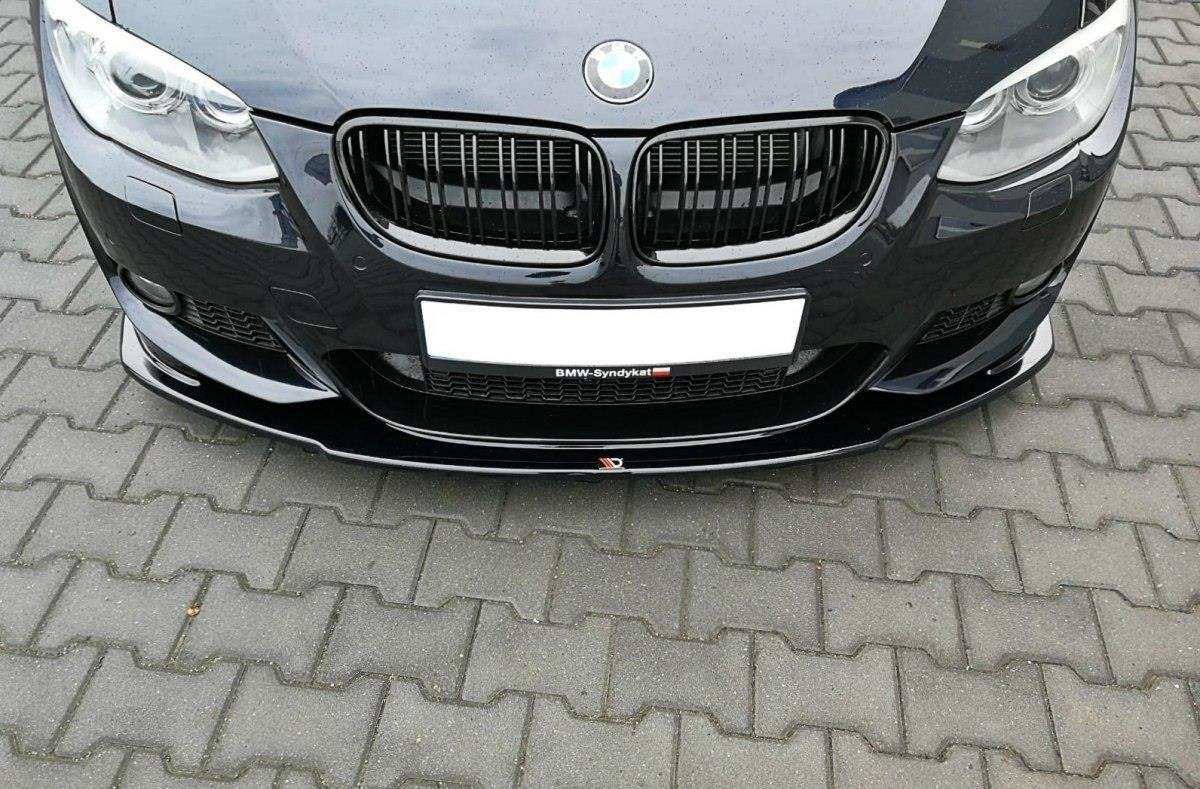 Front Ansatz V.1 für BMW 3er E92 M Paket FACELIFT schwarz matt