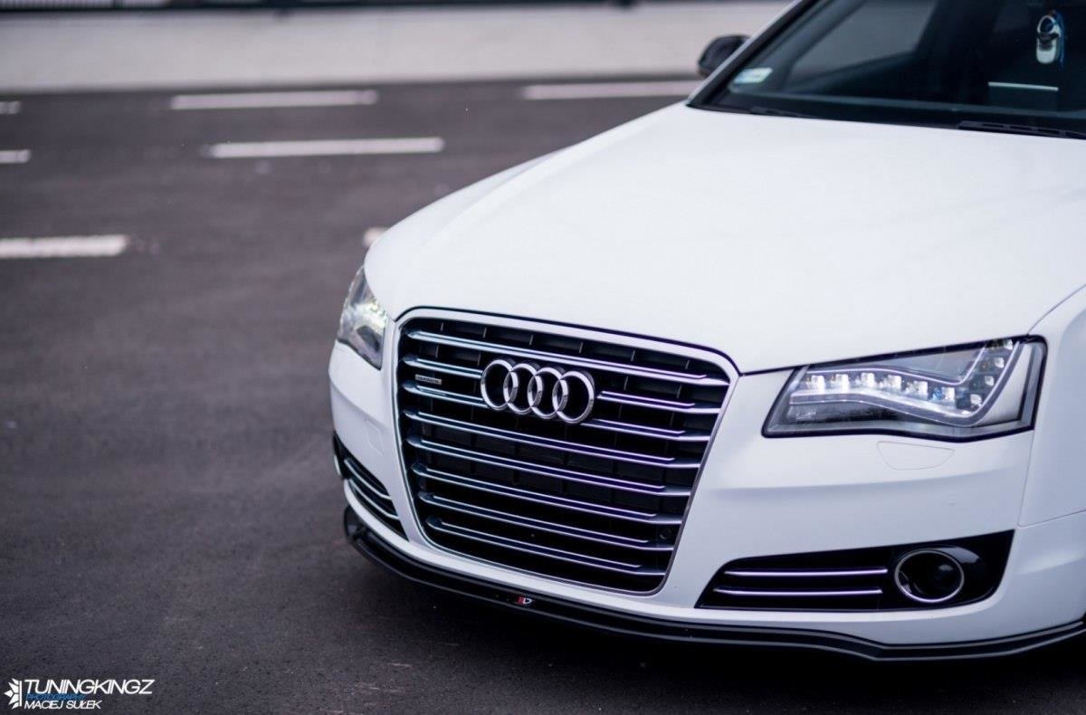 Front Ansatz für Audi A8 D4 schwarz matt