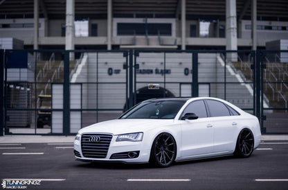Seitenschweller Ansatz für Audi A8 D4 schwarz Hochglanz