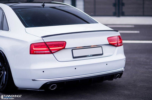 Spoiler CAP für Audi A8 D4 schwarz Hochglanz