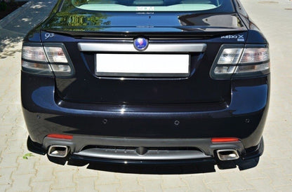 Heck Ansatz Flaps Diffusor für SAAB 9-3 TURBO X schwarz matt