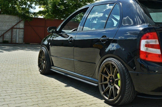 Seitenschweller Ansatz für Skoda Fabia RS Mk1 schwarz matt