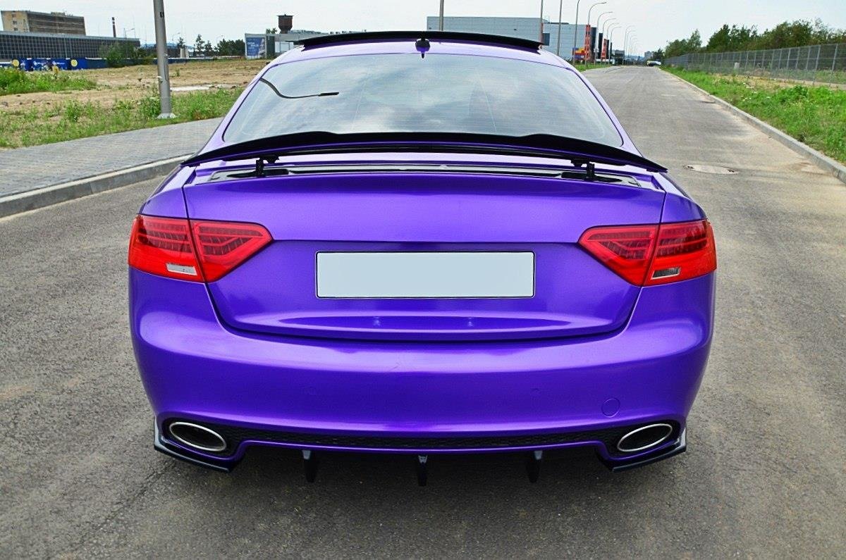 Heck Ansatz Flaps Diffusor für Audi RS5 8T / 8T FL schwarz matt