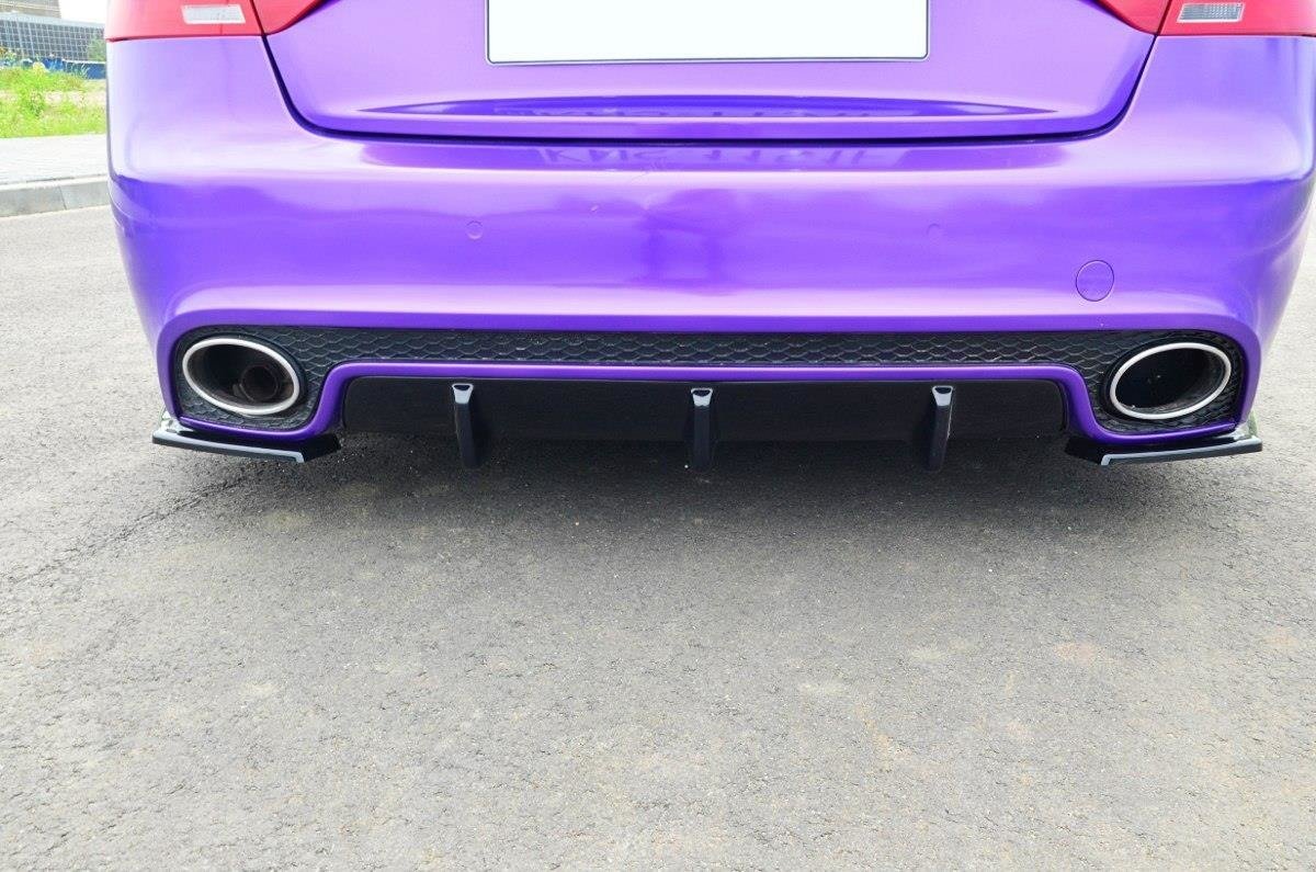 Diffusor Heck Ansatz für Audi RS5 8T / 8T FL schwarz matt