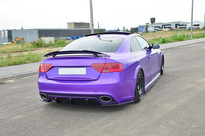 Heck Ansatz Flaps Diffusor für Audi RS5 8T / 8T FL schwarz matt