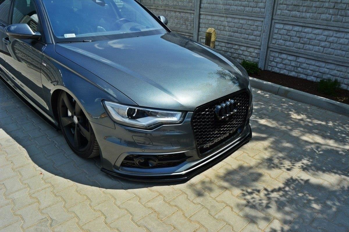Front Ansatz V.1 für Audi S6 / A6 S-Line C7 schwarz Hochglanz