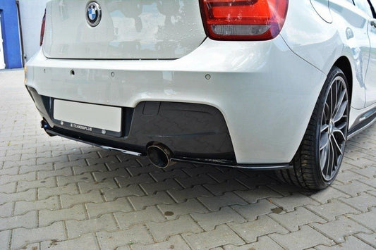 Mittlerer Diffusor Heck Ansatz für BMW 1er F20/F21 M-Power  schwarz matt