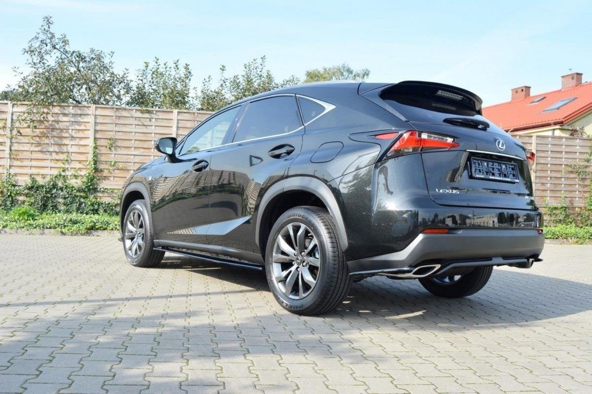 Heck Ansatz Flaps Diffusor für Lexus NX Mk1 T Carbon Look