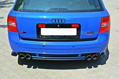 Heck Ansatz Flaps Diffusor für AUDI RS6 C5 AVANT schwarz matt