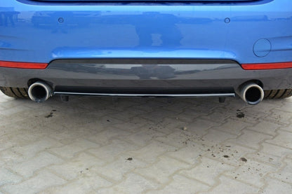 Mittlerer Diffusor Heck Ansatz für BMW 4er F32 M Paket im DTM LOOK Carbon Look