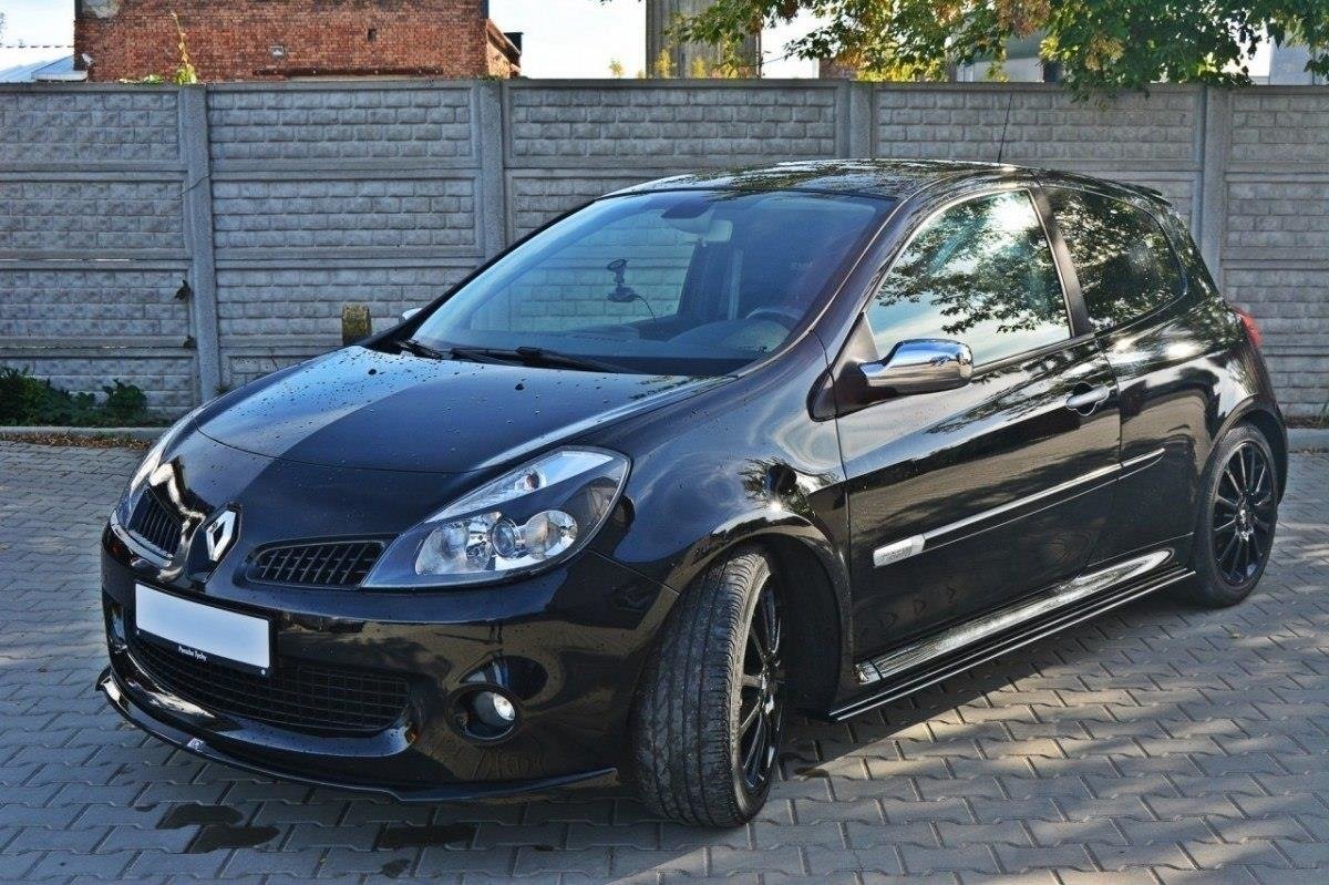 Front Ansatz für RENAULT CLIO III RS schwarz matt