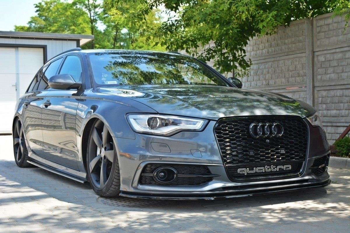 Front Ansatz V.1 für Audi S6 / A6 S-Line C7 schwarz Hochglanz