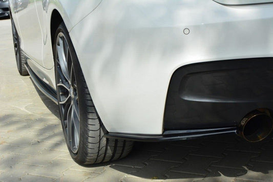 Heck Ansatz Flaps Diffusor für BMW 1er F20/F21 M-Power (vor Facelift) schwarz matt