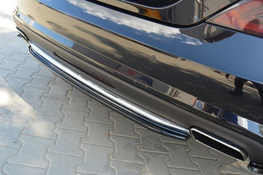 Mittlerer Diffusor Heck Ansatz für MERCEDES CLS C218  AMG LINE schwarz Hochglanz