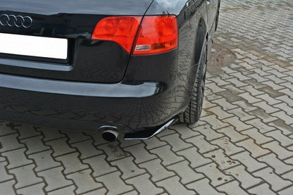 Heck Ansatz Flaps Diffusor für AUDI A4 B7 schwarz Hochglanz