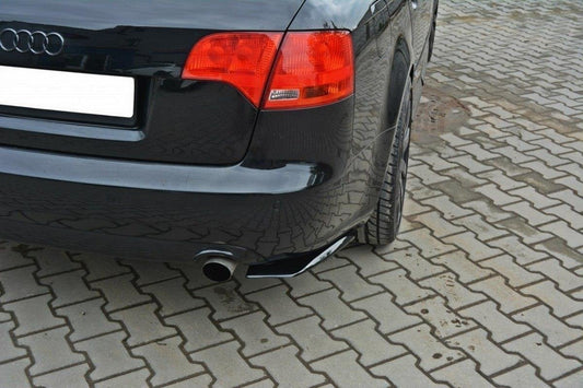 Heck Ansatz Flaps Diffusor für AUDI A4 B7 schwarz matt