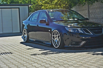 Seitenschweller Ansatz für SAAB 9-3 TURBO X/ Aero Facelift schwarz Hochglanz
