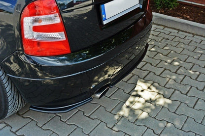 Diffusor Heck Ansatz für SKODA FABIA I RS schwarz matt