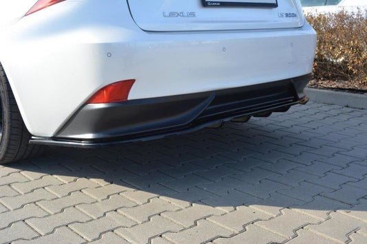 Mittlerer Diffusor Heck Ansatz für Lexus IS Mk3 H DTM LOOK schwarz matt
