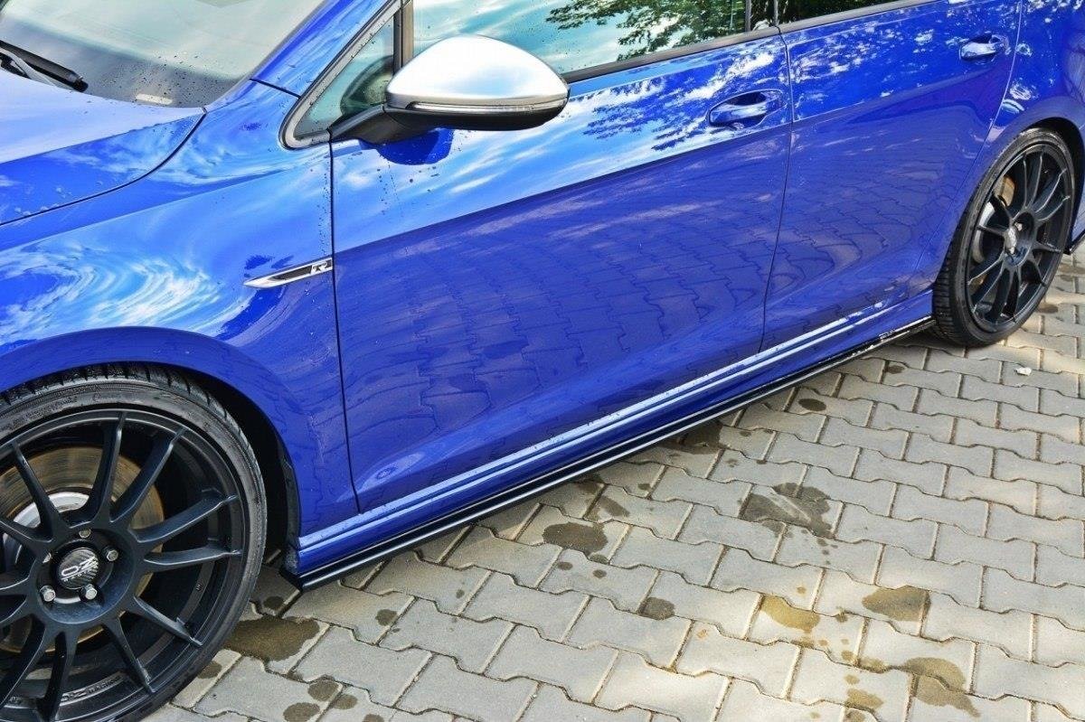 Seitenschweller Ansatz für V.1 für VW Golf 7 R / R-Line schwarz matt