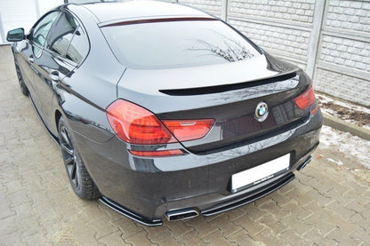 Mittlerer Diffusor Heck Ansatz für BMW 6er Gran Coupé M Paket DTM LOOK schwarz matt