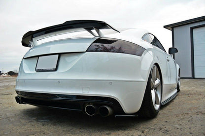 Heck Ansatz Flaps Diffusor für Audi TT S 8J schwarz Hochglanz