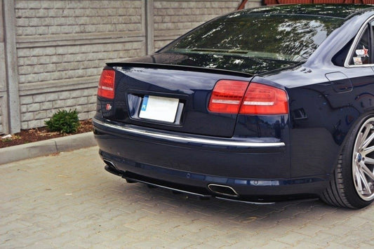 Heck Ansatz Flaps Diffusor für AUDI S8 D3 schwarz Hochglanz