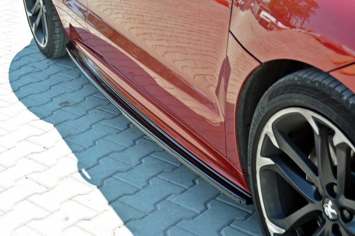 Seitenschweller Ansatz für PEUGEOT RCZ schwarz matt