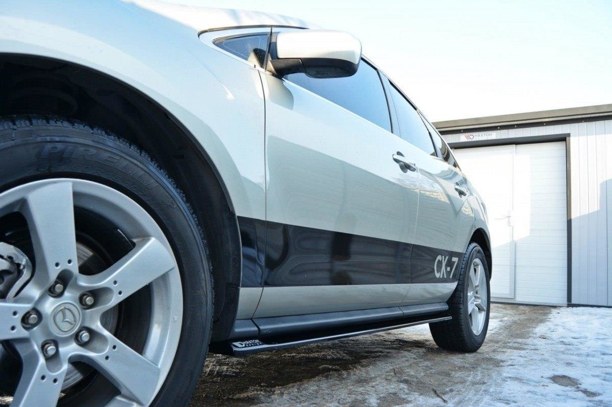 Seitenschweller Ansatz für MAZDA CX-7 schwarz matt
