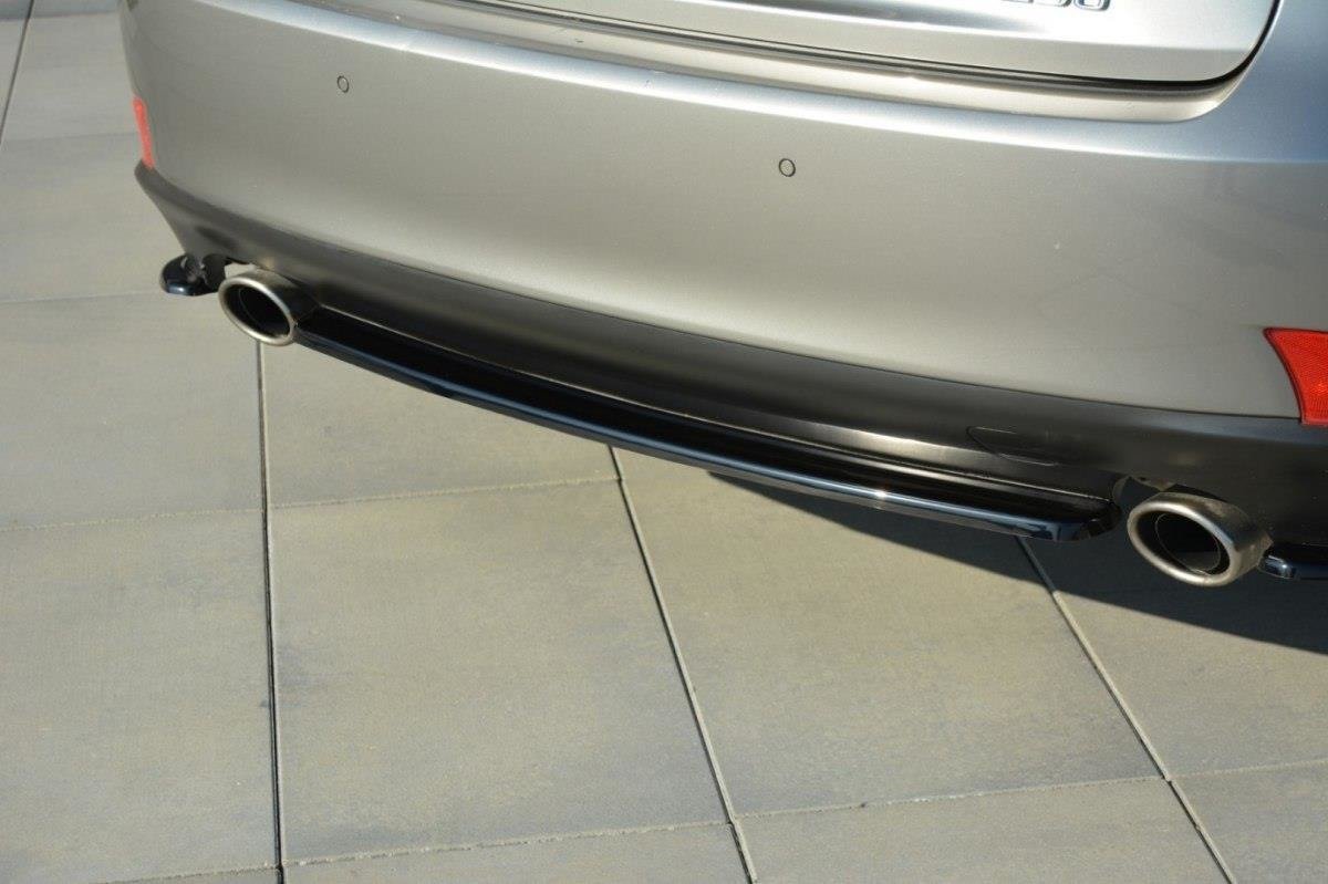 Mittlerer Diffusor Heck Ansatz für Lexus IS Mk3 T  schwarz Hochglanz