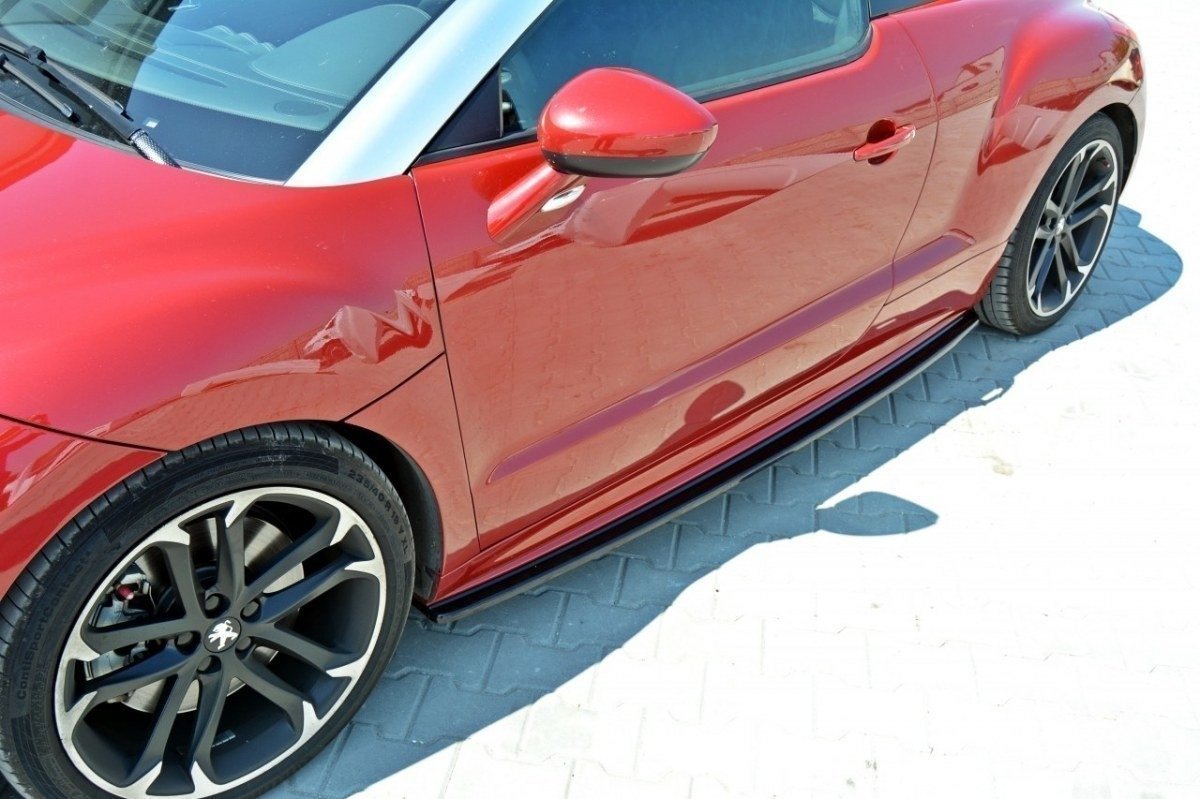 Seitenschweller Ansatz für PEUGEOT RCZ schwarz Hochglanz