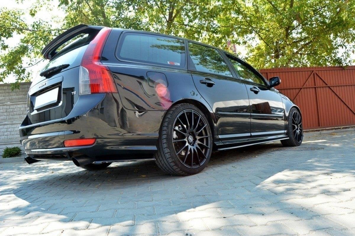 Seitenschweller Ansatz für VOLVO V50F R-DESIGN Carbon Look