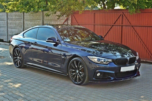 Seitenschweller Ansatz für BMW 4er F32 M Paket schwarz Hochglanz