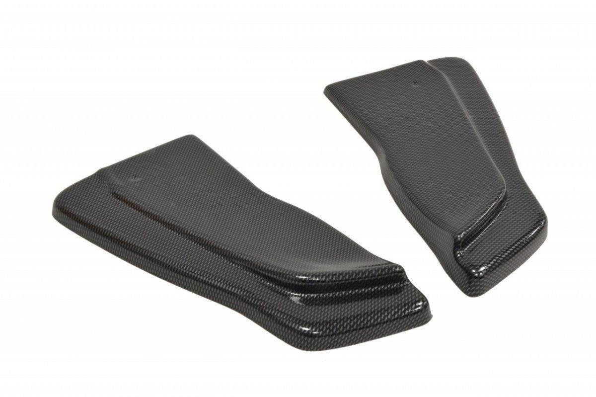 Heck Ansatz Flaps Diffusor für RENAULT CLIO III RS schwarz matt