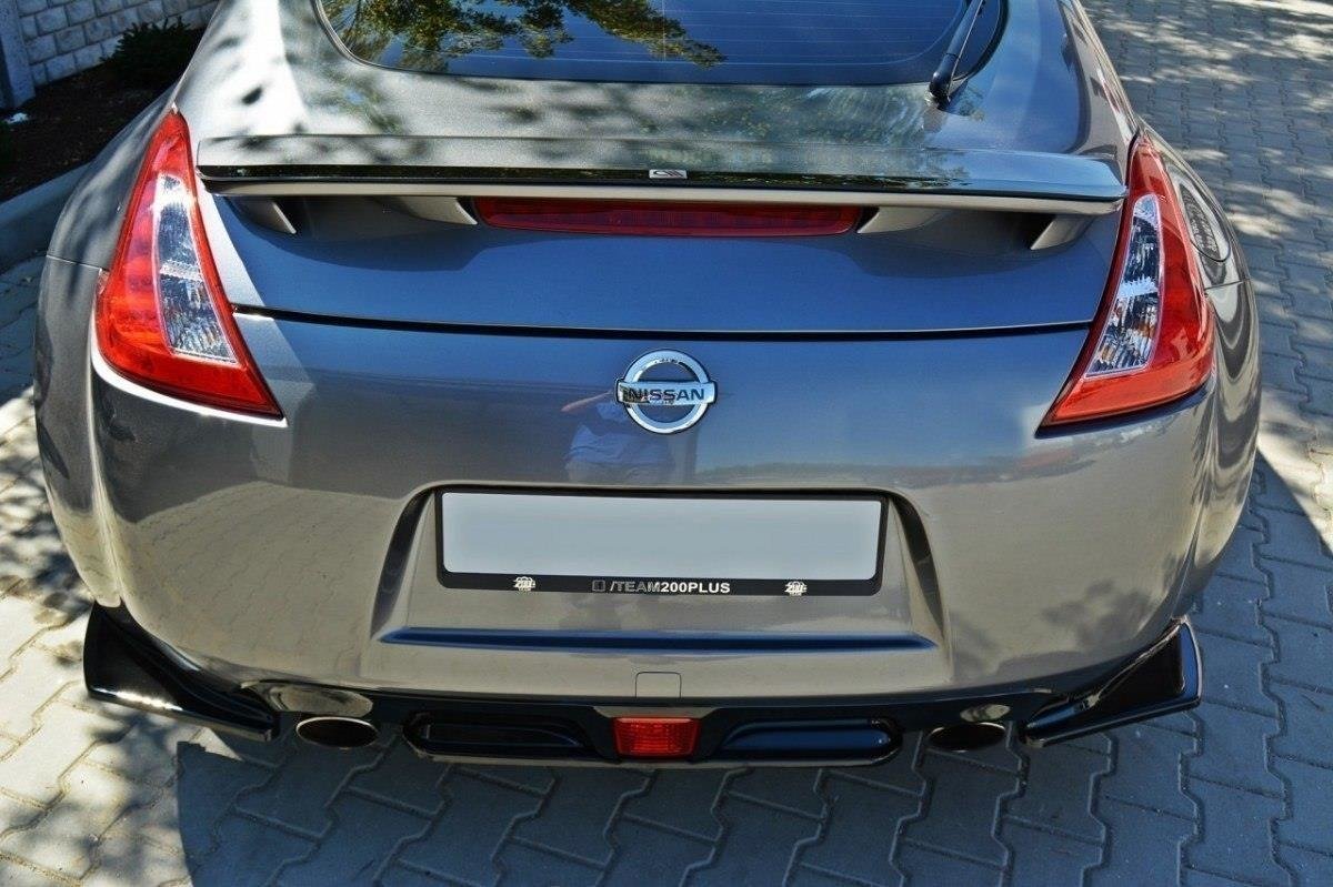 Heck Ansatz Flaps Diffusor für Nissan 370Z Carbon Look