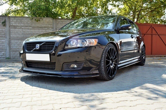 Front Ansatz für v.1 VOLVO V50F R-DESIGN schwarz Hochglanz