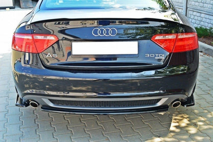 Heck Ansatz Flaps Diffusor für AUDI A5 S-LINE Carbon Look