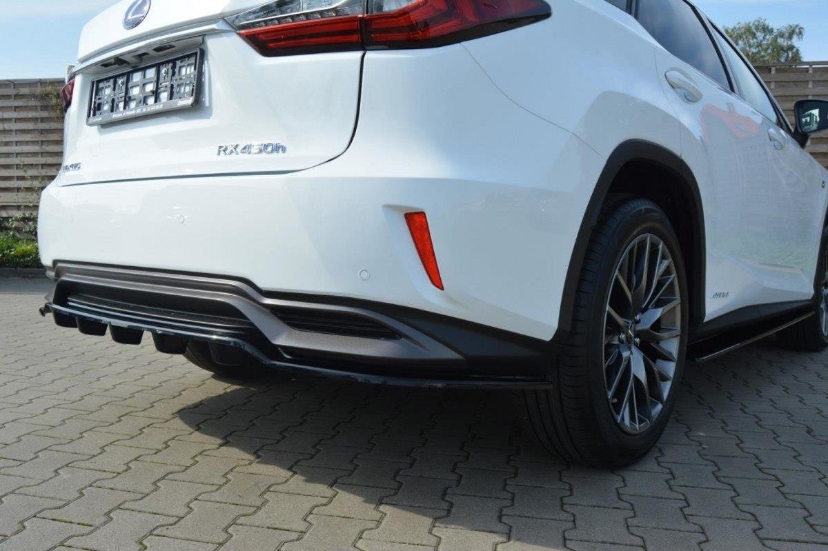 Mittlerer Diffusor Heck Ansatz für Lexus RX Mk4 H DTM LOOK schwarz Hochglanz