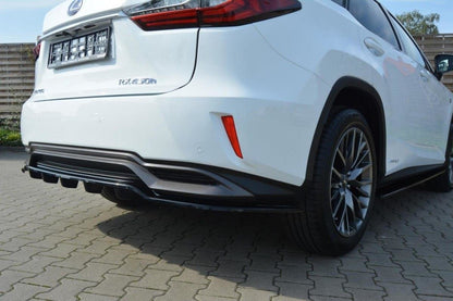 Mittlerer Diffusor Heck Ansatz für Lexus RX Mk4 H DTM LOOK schwarz Hochglanz