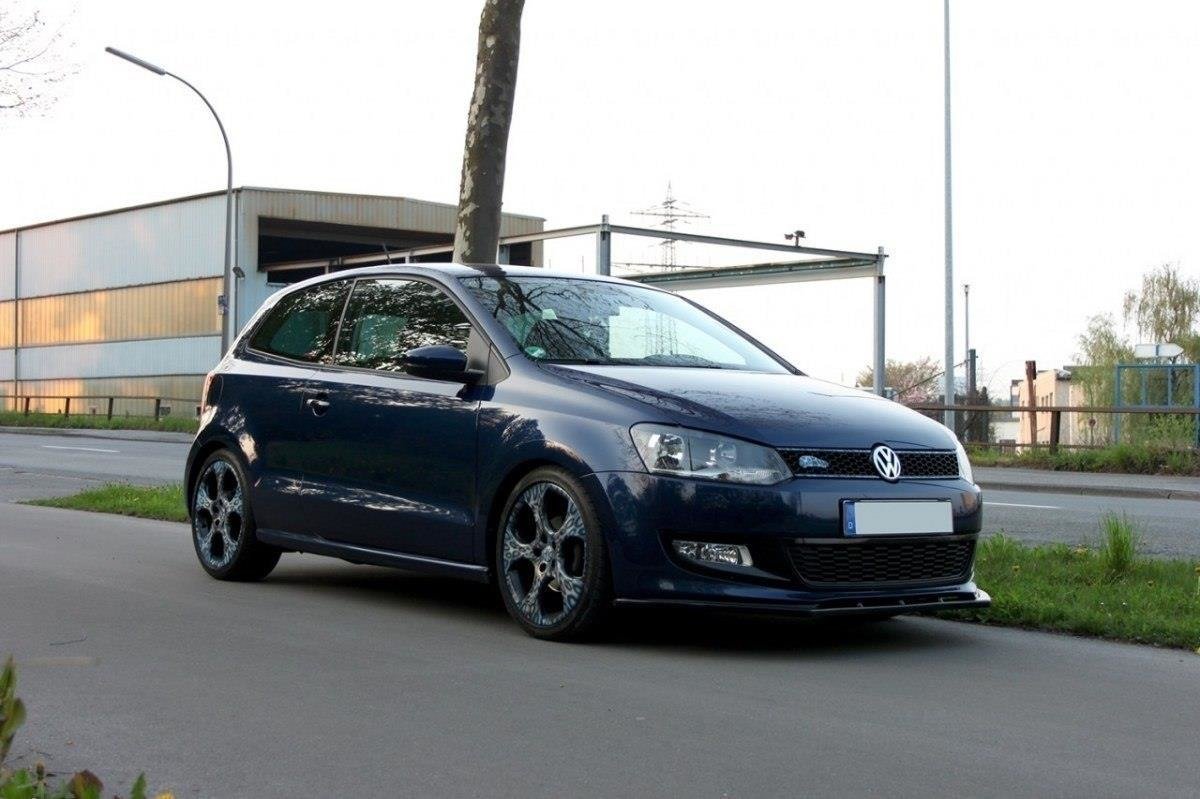 Front Ansatz für VW POLO MKV schwarz Hochglanz