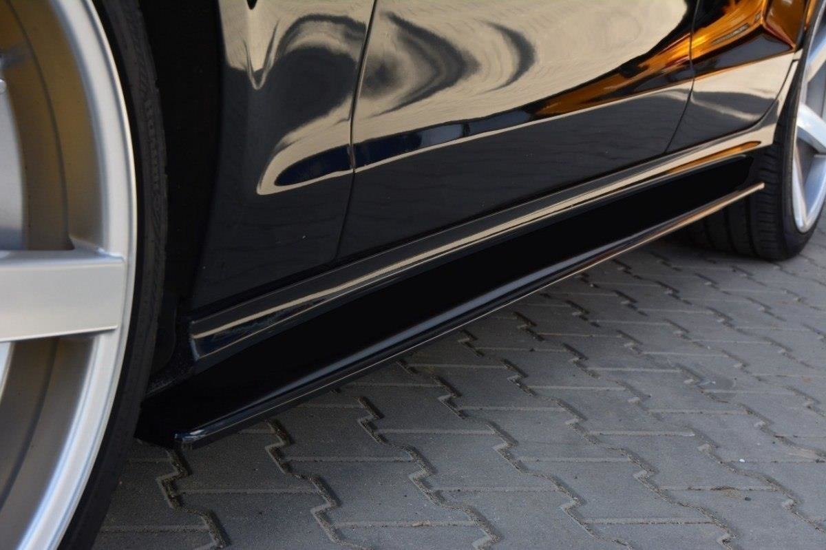 Seitenschweller Ansatz für MERCEDES CLS C218 AMG LINE schwarz Hochglanz