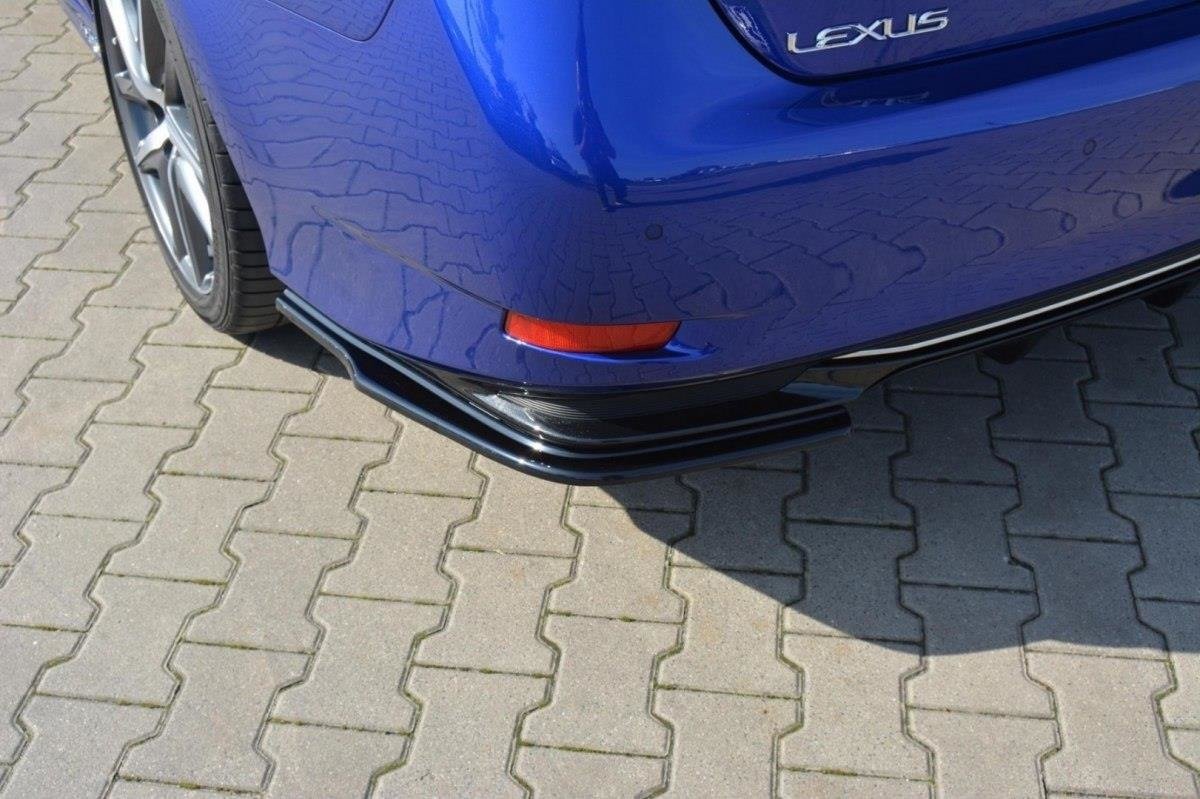 Heck Ansatz Flaps Diffusor für Lexus GS Mk4 Facelift H schwarz matt