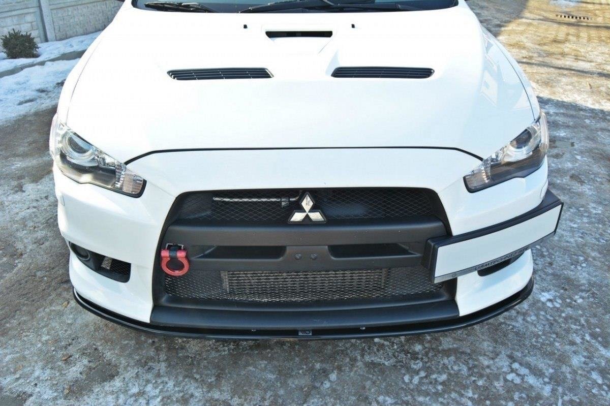 Front Ansatz V.2 für Mitsubishi Lancer Evo X schwarz matt