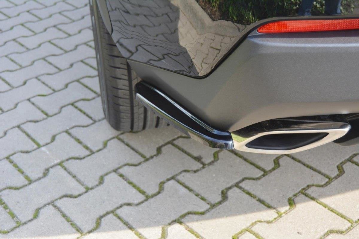 Heck Ansatz Flaps Diffusor für Lexus NX Mk1 T schwarz matt