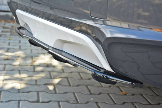 Mittlerer Diffusor Heck Ansatz für BMW X4 M Paket DTM LOOK schwarz matt